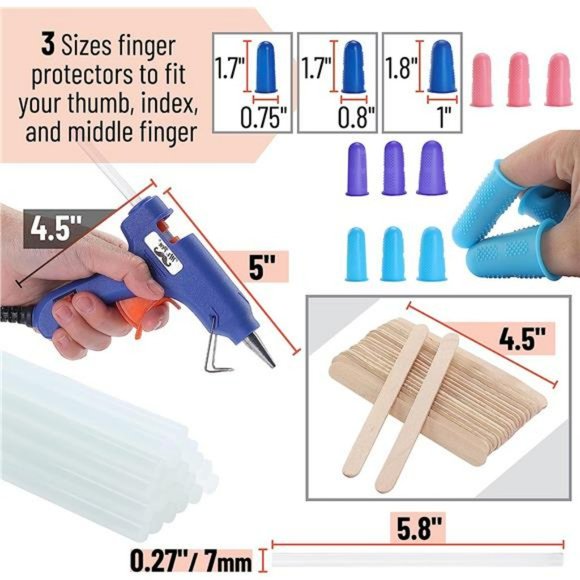 Mr. Pen Hot Glue Gun Kit with 20pcs Glue Gun Sticks and 20Wood Craft Sticks - Picture 2 of 7